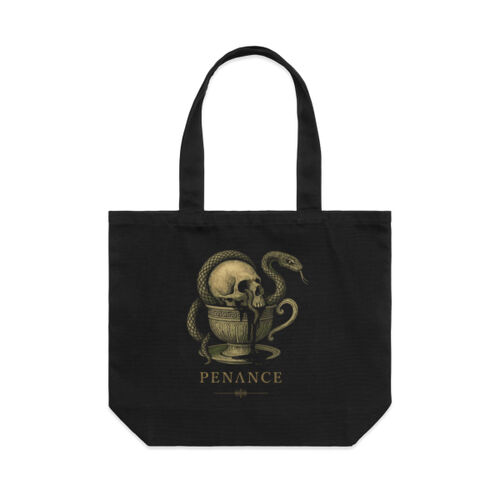 Death before Decaf - Shoulder Tote Black Thumbnail