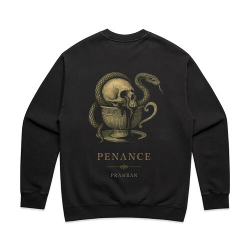 Death before Decaf  - Mens Faded Relax Crew Thumbnail