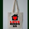 Budget Calico Tote Bag Thumbnail